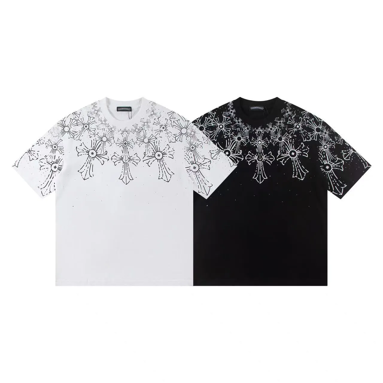 🅿️150 Style: 2025 new Croix Heart short-sleeved T-shirt Material: High version 300g double yarn combed cotton Size: S～XL Color: White Style number: Z026